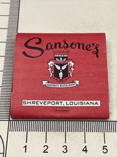 Vintage Matckbook Cover   Sansone’s Restaurant   Shreveport, Louisiana   gmg picture