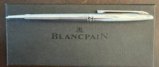 Blancpain/Caran d'Ache Ballpoint Pen Blue Ink w/ Chrome Trim in Box + Guide picture