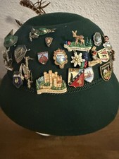 Vintage German Souvenir Hat Trachtenhut Felt Travel Pins Oktoberfest collectible picture