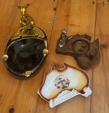 Three vintage Australia ashtrays - Very Good Cond picture