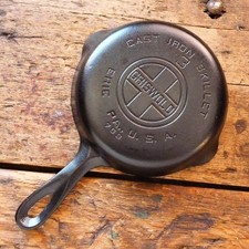 Vintage GRISWOLD Cast Iron SKILLET Frying Pan # 3 LARGE BLOCK LOGO - Ironspoon picture