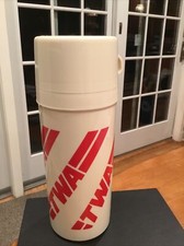 RARE TWA VINTAGE ALADDIN THERMOS w/CUP Excellent Condition - VERY RARE picture