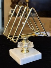 MCM 1950’s Hollywood Regency CADDIE CREATIONS Gold Tone-Marble Base CALIFORNIA picture
