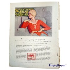 Original 1929 General Motors Body By Fisher Pin-Up Artist McClelland Barclay Ad picture