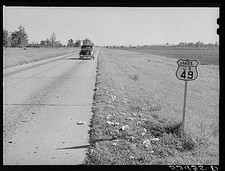 Clarksdale Mississippi 1930s US 49 Highway Road Car Farm Security Admin picture