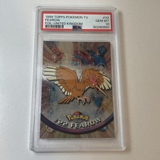 Topps 2000 Topps blue label Pokémon TV Fearow #22 foil (U. K.)  PSA 10  picture