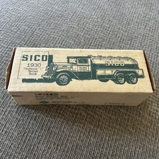 9624 ERTL 1930 DIAMOND T TANKER SICO  COIN BANK W/KEY DIE CAST METAL 2 1/2 TON picture