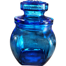 Royal Cobalt Blue Glass Small Apothecary Jar picture