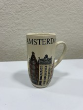 Vtg Amsterdam Mug Cup All Dutch 1990s Row Houses by T&S Holland picture