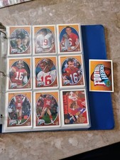 FOOTBALL: JOE MONTANA 1991 UPPER DECK FOOTBALL HEROES COMPLETE SET OF 10 CARDS picture