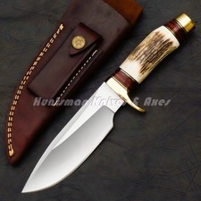 Custom Made 12C27 Steel Randall Model 25 Trapper REPLICA 6'' Blade w/Stag Handle picture