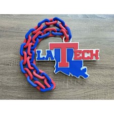 Louisiana Tech Bulldogs Logo Oversized Necklace, Pendant Chain picture