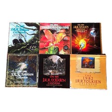 J.R.R. Tolkien Wall Calendars Lot of 6 (1982 1985 1986 1987 1988 1989) picture