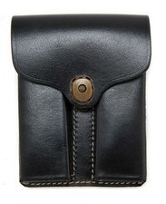 Black Leather .45 Double Magazine Pouch picture