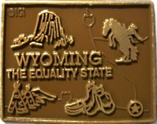 Wyoming the Equality State Map Fridge Magnet picture