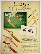 Vintage Bulova Watch Ad America's Greatest Value Magazine Ephemera Art picture