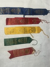 Lot 9 Vintage 1930s Indianapolis National Poultry Show Award Ribbons Indiana APA picture