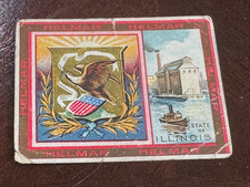 B-008 Helmar Turkish Cigarettes Tobacco Trade Card Coat Of Arms Illinois 1910 picture