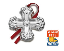 Wallace 2025 sterling silver Cross Ornament, 30th Edition, NEW in Box picture