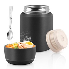 Thermo for Hot & Cold Food, 18oz Insulated Food Jar with Handle Spoon, Thermal L picture