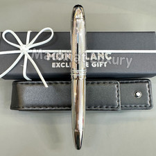 MONTBLANC Meisterstück 149 Silver Textured Fountain Pen Rare Luxury w/ Pouch picture