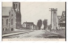 Hopkinton Massachusetts 1900 St. John's Methodist Churches Standard Postcard picture