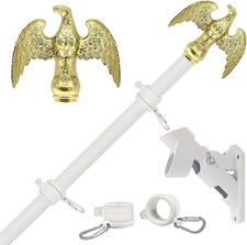 6 FT Flag Pole for Outside House with Eagle Topper, Stainless Steel Flag Pole picture