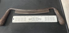 Antique James Swan Co. Draw Knife USA 10” Blade Early Repair On Handle See Pics picture