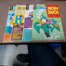 Moby Duck 3 7 9 26 Bronze Age Disney Gold Key Comics Slot Run Set Collection picture
