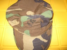 Vintage Woodland Camouflage Pattern USMC Utility Cap Medium 7 1/4 picture