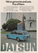 1971 Datsun: We've Got Our Ins and Outs Five Of Them Vintage Print Ad picture