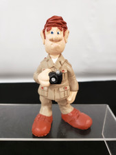 Vintage Hand crafted pottery/resin  Safari Photographer figurine signed #d picture