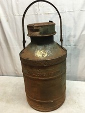 ANTIQUE/VTG~20s~30s~SUPER SERVICE GAL ELLISCO~GAS~OIL CAN~EMBOSSED~BRASS TAG picture