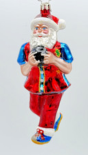 Christopher Radko Polar Bowler Bowling Alley Santa Christmas Ornament picture