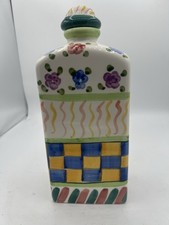 RARE Large Bella Casa Ganz Multicolor Porcelain Vase, Collectible picture