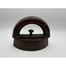 Antique Mrs Potts Sad Iron Detachable Wood Handle Enterprise Mfg Co Cast Iron picture