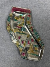 Vintage California State Shaped Metal Souvenir Ashtray Trinket Dish Japan picture