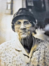 Vintage Photo Black & White Photograph of Mischievous Granny, Old Lady  picture