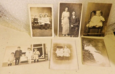LOT of 6 Mixed Real Photo Postcards ~ Kids and Adults-Interesting Group picture