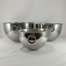 REVERE WARE 3 Nesting Mixing Bowls Set Stainless Steel with 1 Thumb Ring Handle picture