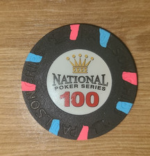 OOP - National Poker Series $100 Black Paulson Clay Chip - Rare picture