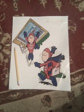 2 vintage budweiser budman stickers large picture