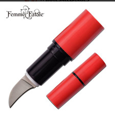2.75” Ladies red Handbag pocket Knife  1” Hawkbill blade NEW in Box picture
