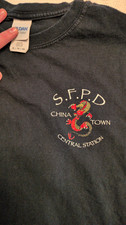 San Francisco Police Chinatown Central Station Dragon Graphic Black T-Shirt XL picture