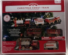 Holiday Time Christmas Sweet Train Set 35” Track Tested Working w/ Box picture
