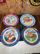 McDonald's 1997 Disney Hercules Plates Set of 4 Hercules Zeus Phil Pegasus VTG picture