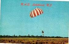Vintage Postcard- Parachute Jumper, U.S.N.A.S. Lakehurst, NJ. 1960s picture