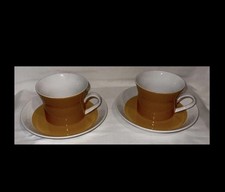 Vintage nice Ben Seibel Mikasa Duplex High Summer 1970’s 2 Cups & Saucers #1 picture