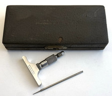 Brown & Sharpe Depth Micrometer Gage USA Pat. Jan 11, 1898 picture