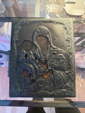 17th Century Antique Russian icon Saint Mary and Baby Jesus picture